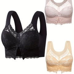 Floral Lace Bralettes Wireless Everyday Bra Women's Lingerie