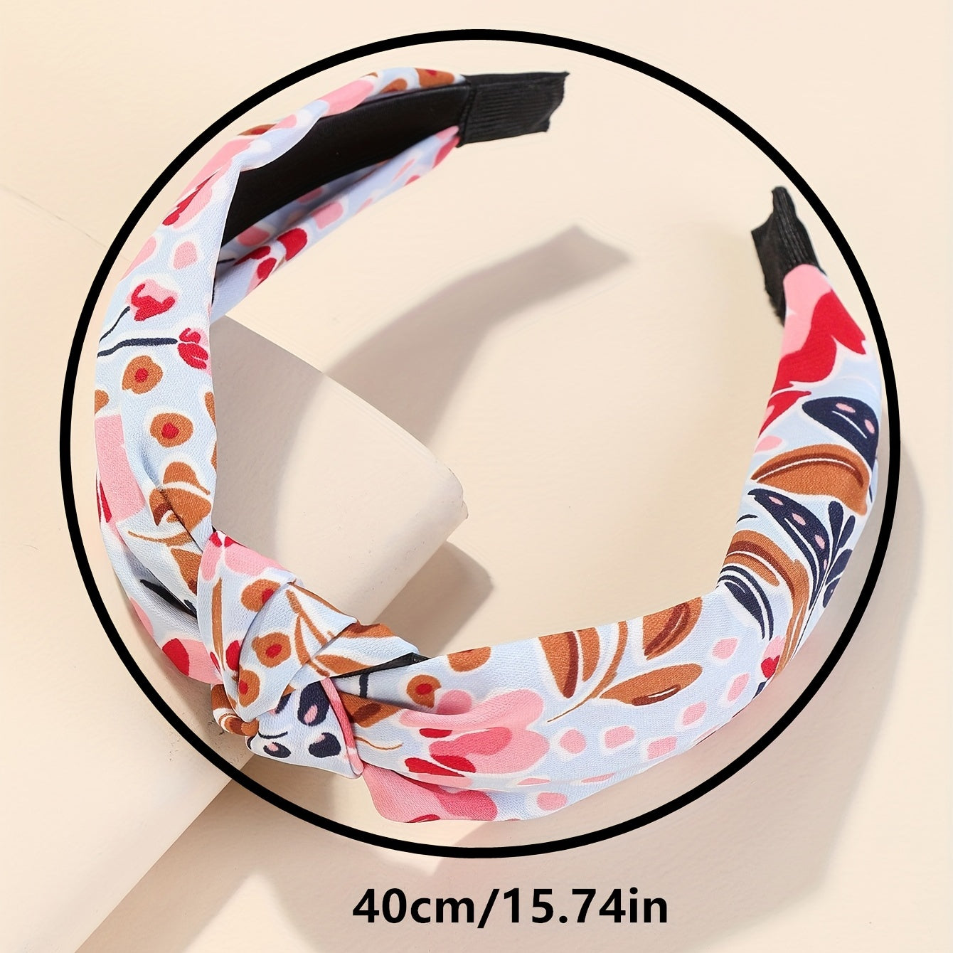 4pcs Flower Cross Knot Hair Bands Floral Wide Headbands Vintage Hairband