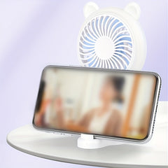Bear Mini Small Fan Portable Pocket Handheld Fan with Mobile Phone Holder
