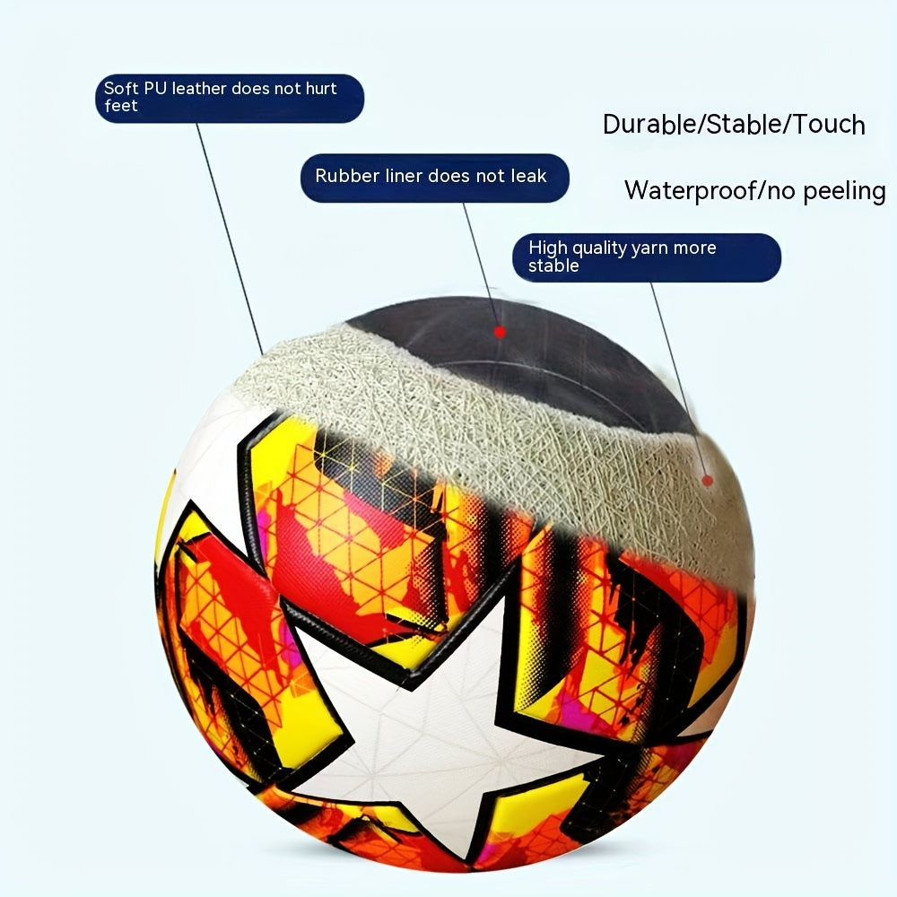 Standard Size 5 Soccer Ball Seamless Football Outdoor Sports Inflatable