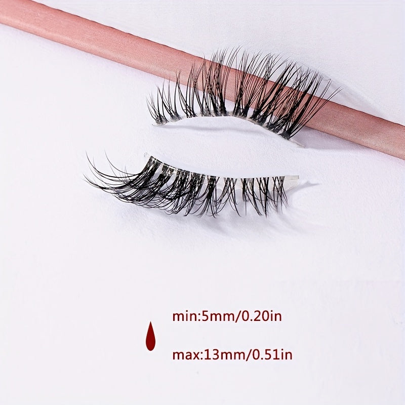 5 Pairs Natural Look Wispy False Eyelashes for Dating Parties Cosplay