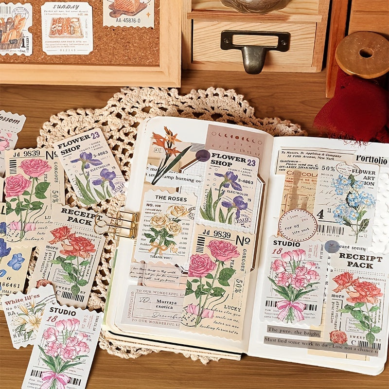 30pcs Vintage DIY Stickers Frame Notebooks Collage Decor