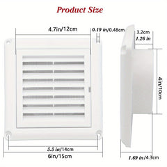 10 15 Louvered Vent Cover Stops Birds Nesting Outside Dryer Exhaust Air Vent