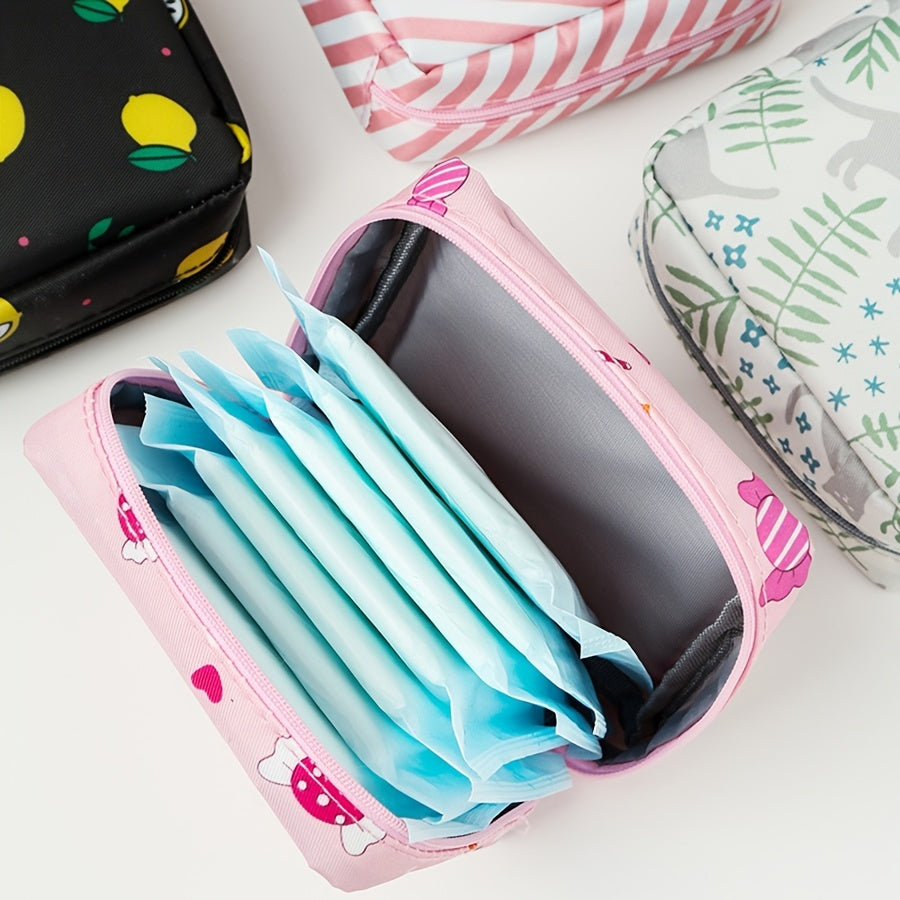 Small Zipper Storage Bag for Sanitary Napkin Portable