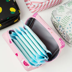 Small Zipper Storage Bag for Sanitary Napkin Portable