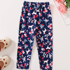 Toddler Girls Floral Unicorn Leggings Summer Clothes