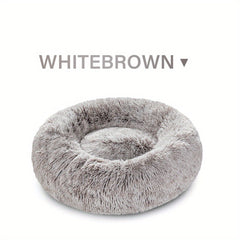 Plush Dog Bed Anti-anxiety Round Pet Bed