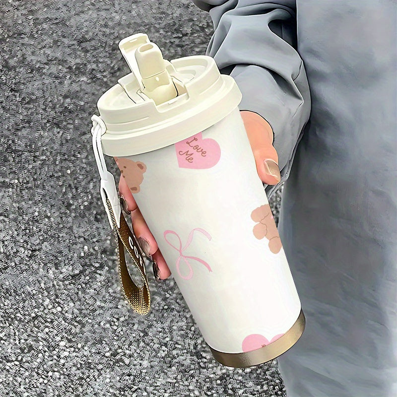 18oz Insulated Stainless Steel Travel Mug, Bowtie Cartoon