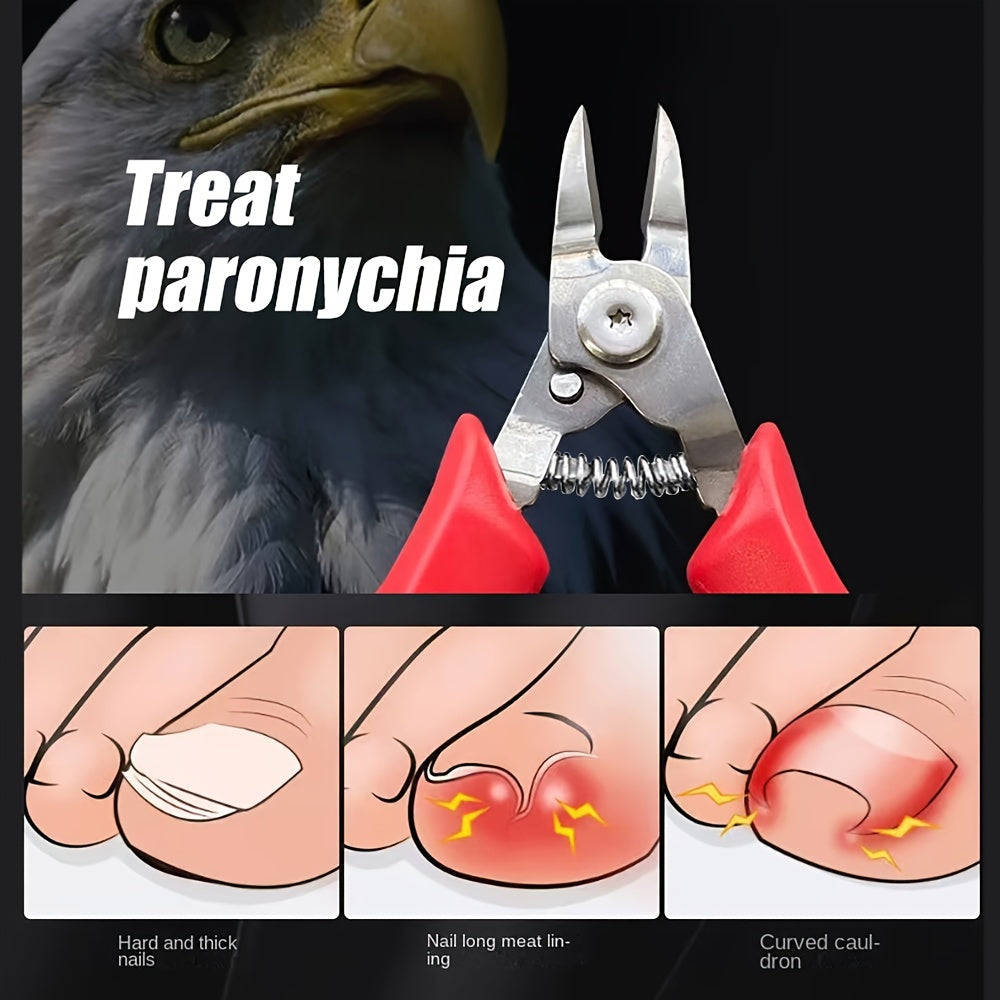 Heavy-Duty Nail Clippers with Curved Blades and Covers for Outdoor Use