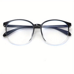 Anti Blue Light Glasses Large Round Frame Phone Computer Glasses with Case