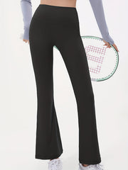 High Waist Flared Pants Sports Fitness Yoga Running Trousers Women's Activewear