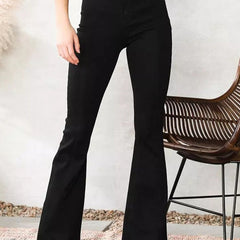 High Waist Wide Leg Denim Pants Flared Jeans
