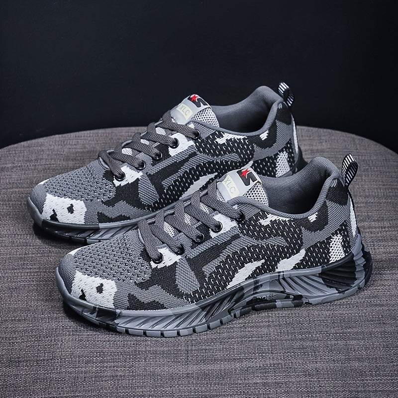 Men's Camo Training Shoes Breathable Lightweight Casual Shoes Soft Sole