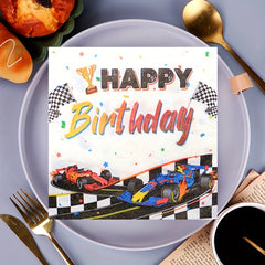 41pcs Race Car Party Plates & Napkins Set Race Track Party Supplies
