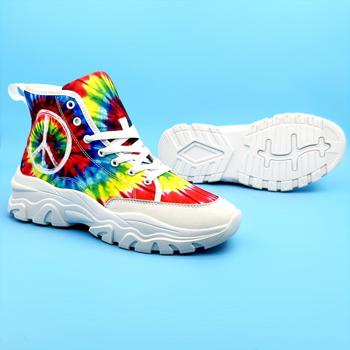 Colorful High Top Heighten Skate Shoes Wear Resistance Thermal Sneakers