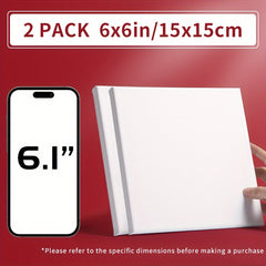 2 Pack Blank Art Canvases with Various Sizes, Primed Supplies for Acrylic Paint