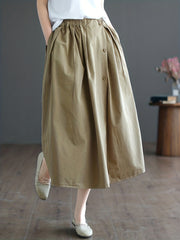 High Waist Midi Skirt Loose Casual Skirt Women's Clothing