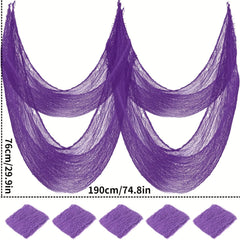 5pcs Purple Halloween Scary Cloth Decor 190 X 76