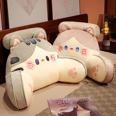 Jumbo Cartoon Cat Plush Pillow for Office Chair Car Seat Sofa Couch