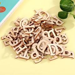 270 Pieces Wooden Alphabet Letters and Numbers with Symbols in Storage Tray