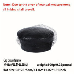 2pcs Beret Sunglasses Set PU Leather Beret UV Protection Sunglasses
