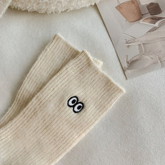 3 Pairs Cartoon Pattern Warm Socks Women's Stockings