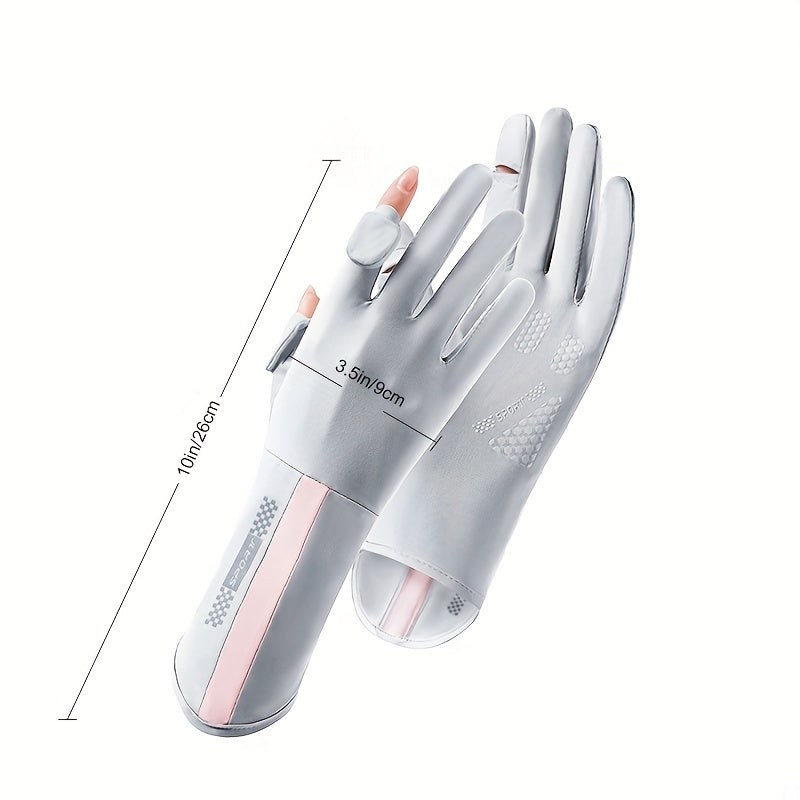 Sunscreen Short Gloves for Women Outdoor Sports Cycling