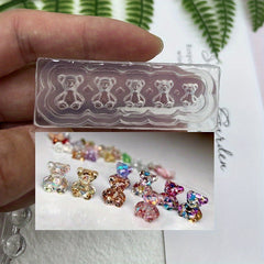 3D Silicone Bear Mold for Nail Art & Earrings
