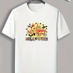 Halloween Pattern Print Men's Comfy Sports T-shirt