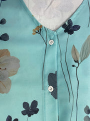 Floral Print Long Sleeve Blouse Plus Size