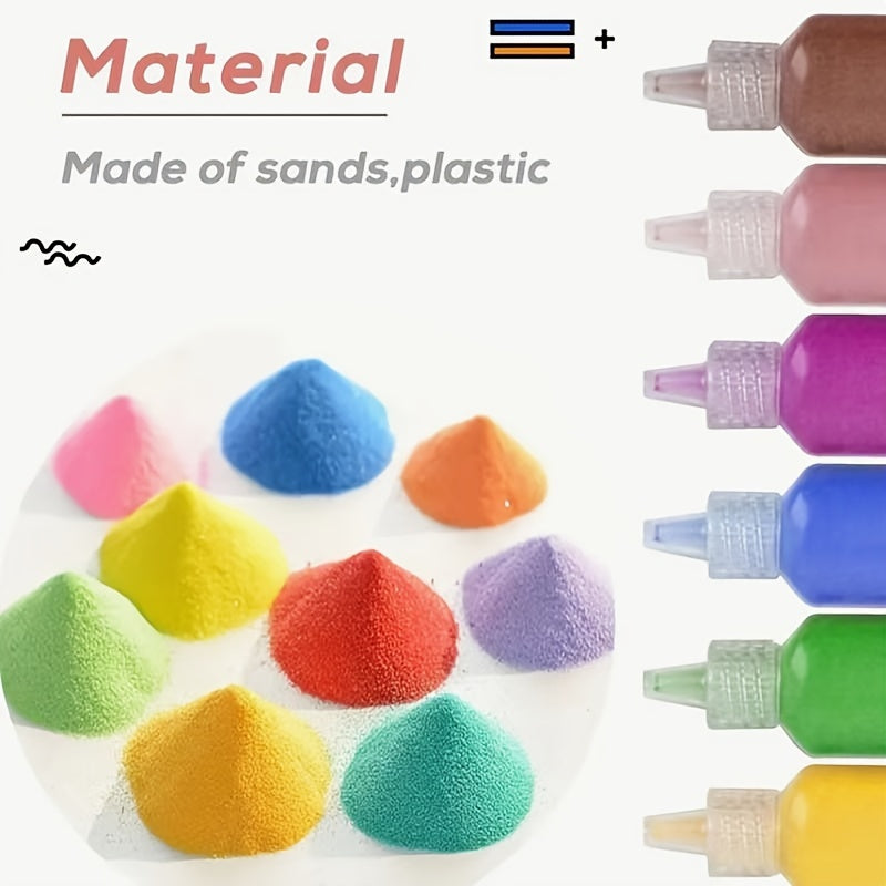 Vibrant Sand Art Kit 35g for Sand Painting Glass Bottle Decor DIY Crafts