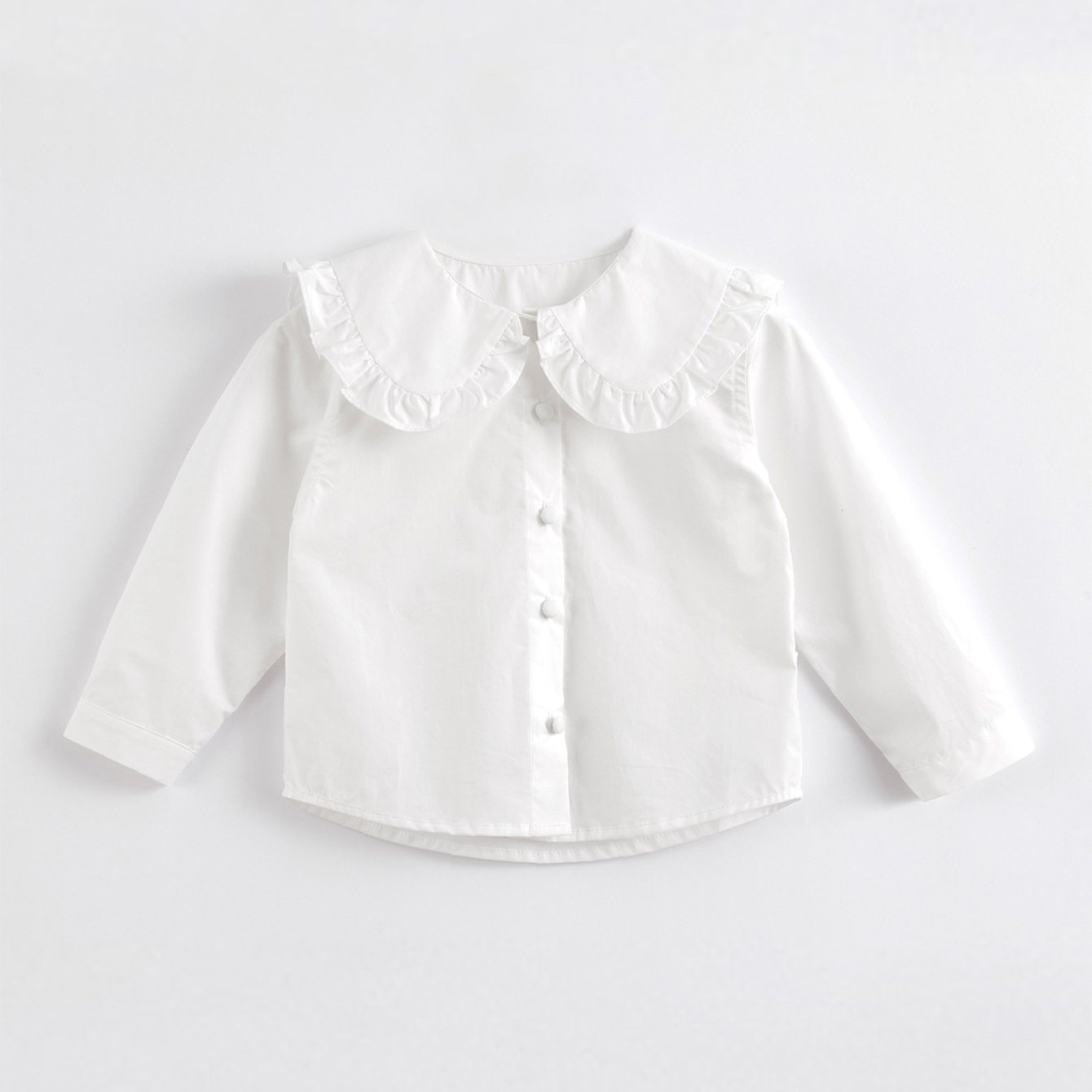 MARC&JANIE Girls Lace Lapel Cotton Shirt