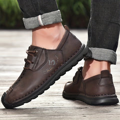 Men's Lace up Shoes Comfy Non slip Stitch Detail Shoes