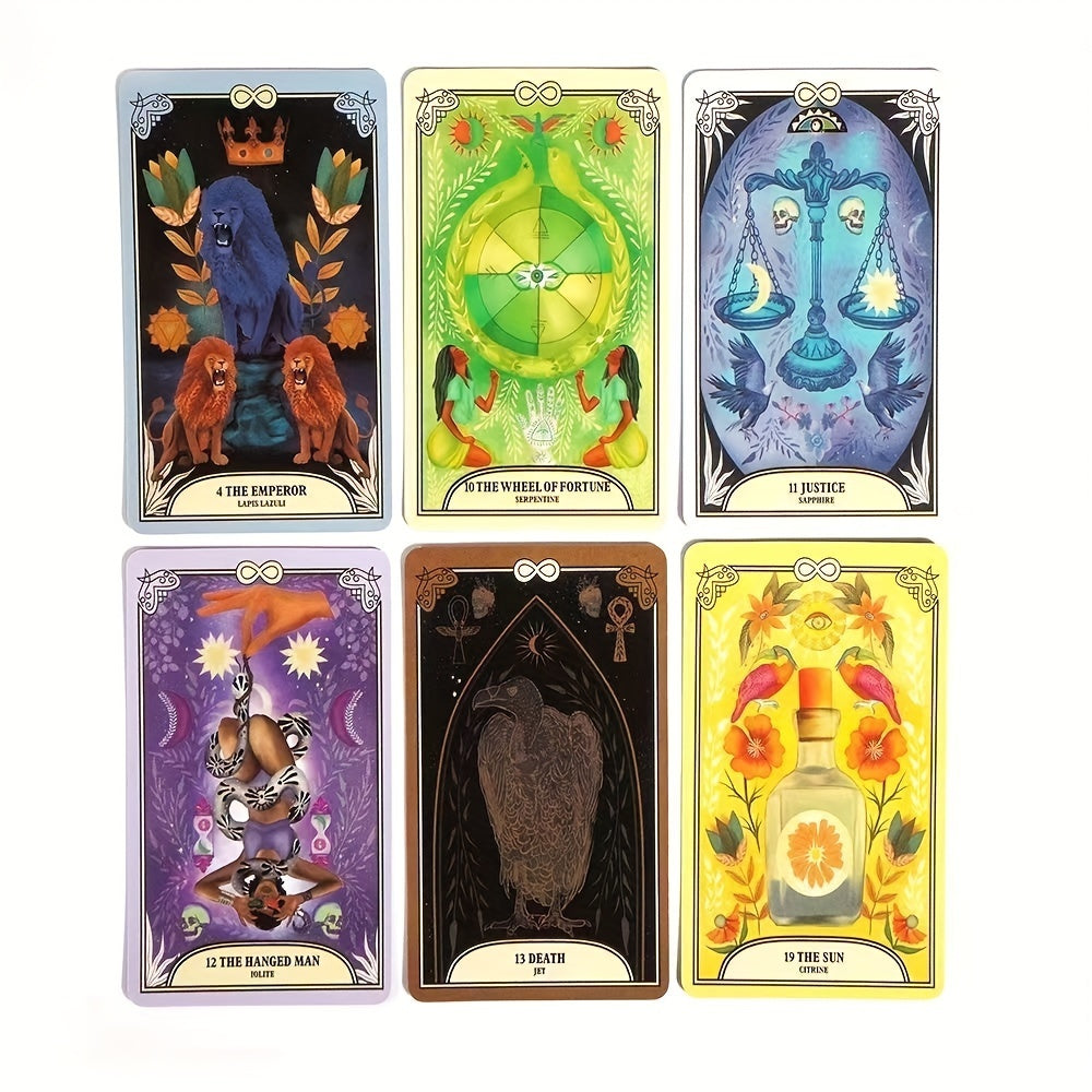 Crystal Magic Tarot with QRCode Pdf Guidebook Christmas Merry Tarot Card