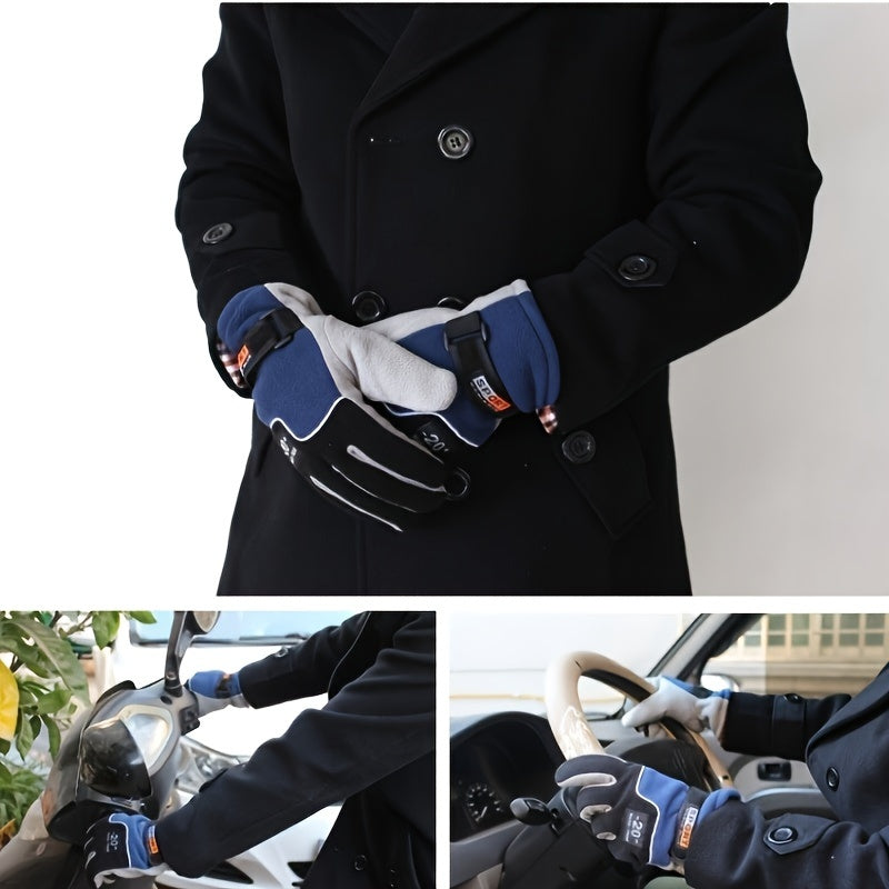 Cycling Ski Gloves Winter Warm Windproof Thickened Gloves