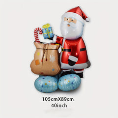 Christmas Aluminum Film Balloon Santa Claus Snowman Elk Window Decoration