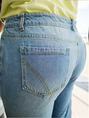 Cut Out Denim Pants