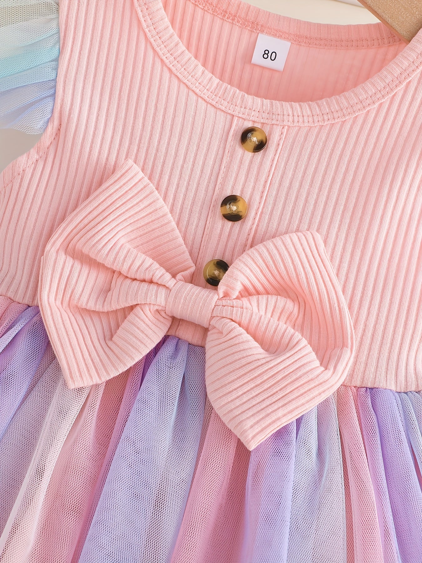 Baby Girls Bowknot Mesh Dress Summer Clothes