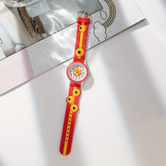 Boys Cartoon Soccer Silicone Sports Watch Decorative Accessory