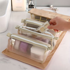 Foldable Toiletry Travel Bag with Detachable Compartments