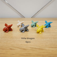 6pcs Little Fly Dragon Desktop Decoration Dragon Toy