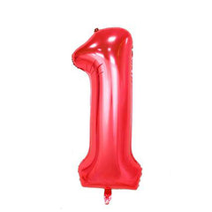 40 inch Red Aluminum Foil Digital Balloon for Party Supplies