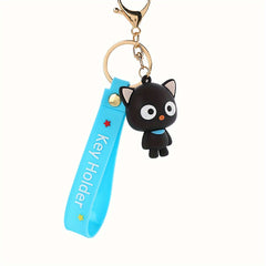 Cat Keychain Backpack Pendant Cute Cartoon Car Key Ornament