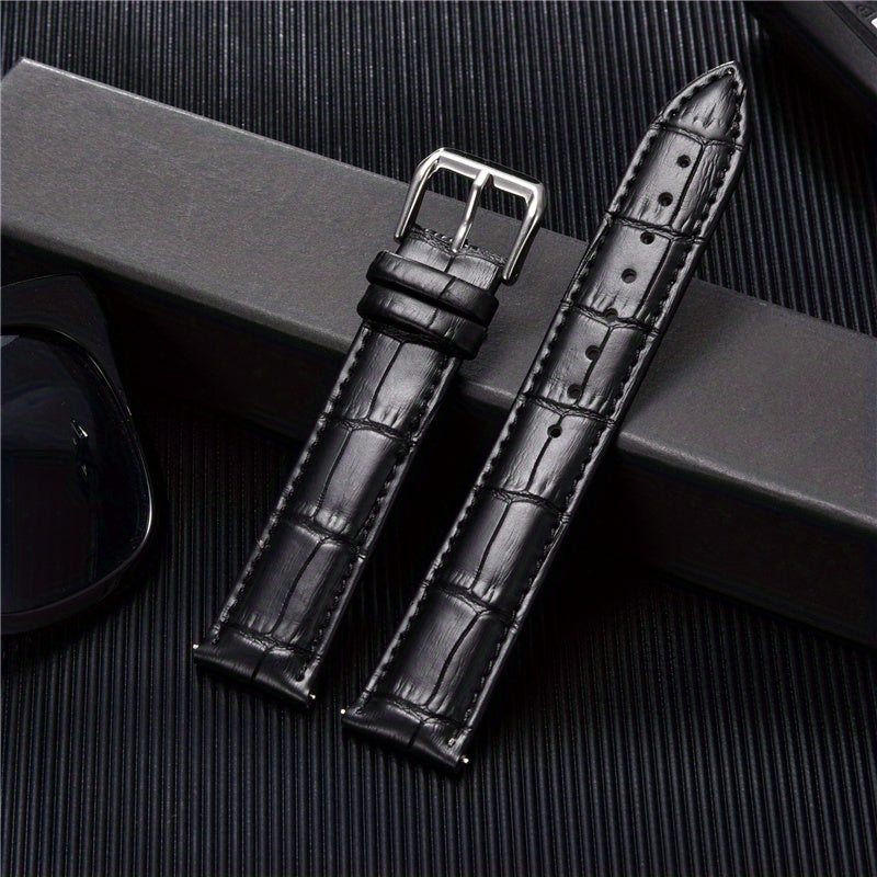 Embossed Leather Watch Straps 16-24mm Men Bracelet Replacement Strap