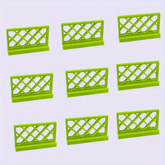 9pcs Farm & Garden Building Blocks Set DIY Animal Scene Bridge Ranch Fence Net