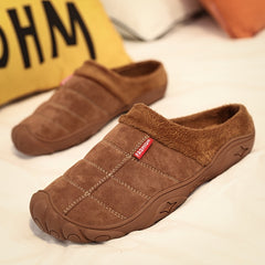 Men's Warm Fleece Non Slip Slides Slippers Comfortable Shoes
