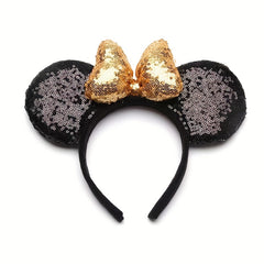 Cartoon Sequin Bow Mouse Ear Headband for Girls