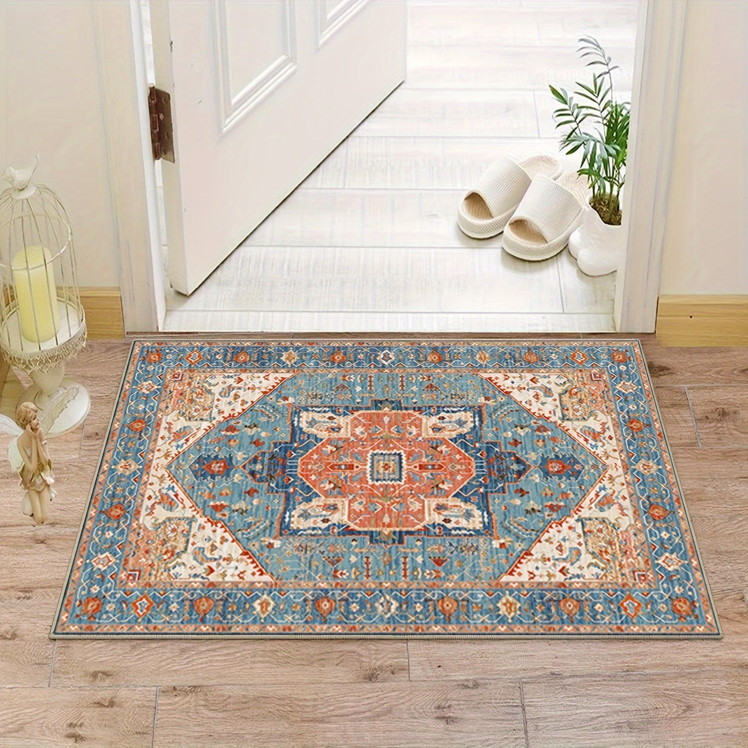 Vintage Boho Stylish Rug Washable Soft Floor Mat Retro Welcome Doormat