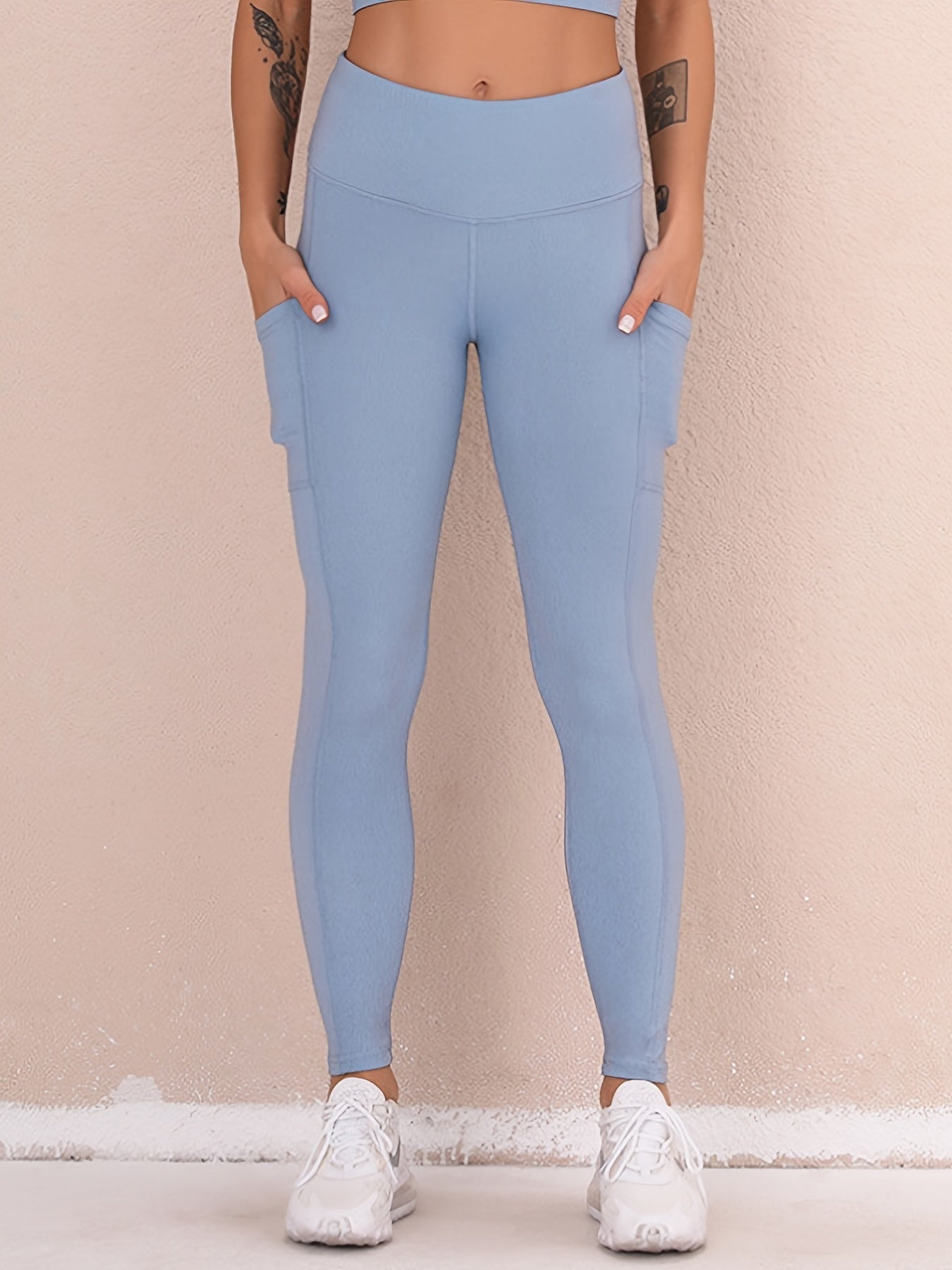 Pocket Skinny Leggings High Waist Lifting Leggings Women's Clothing