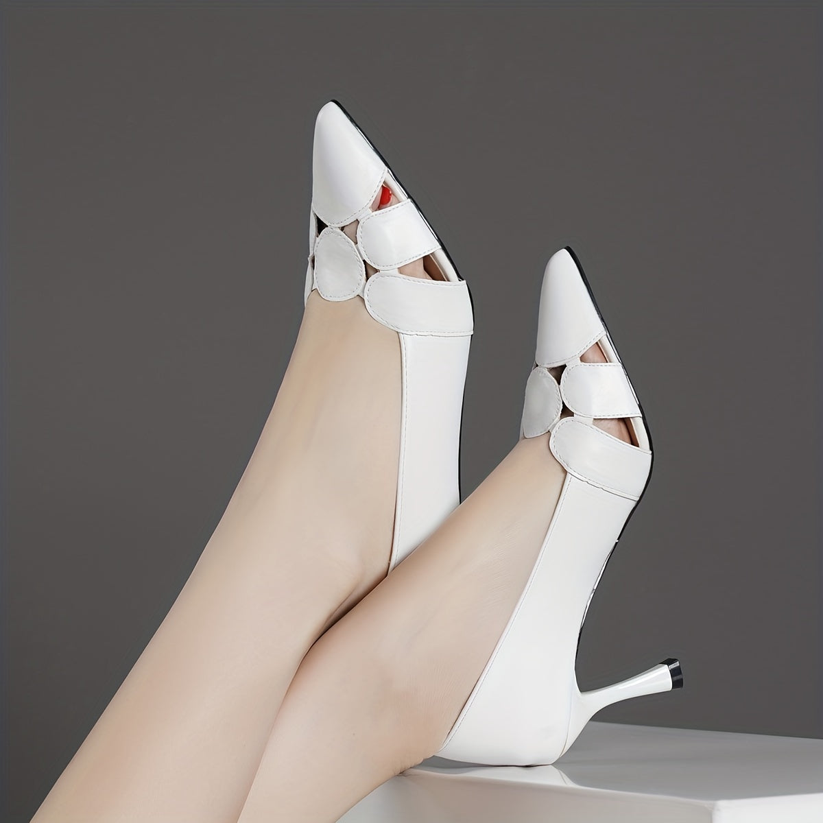 Solid Stiletto Heels Point Toe Pumps